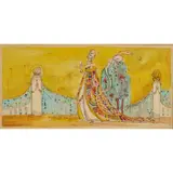 Kay Rasmus Nielsen, STUDY FOR 'IN POWDER AND CRINOLINE', 1912, 1912, in an oak frame