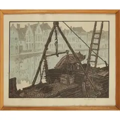 Frank Brangwyn, 'BRUGES AT DAWN'