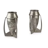 Archibald Knox, PAIR OF ‘TUDRIC’ PEWTER VASES, CIRCA 1900