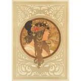 Alphonse Mucha, TÊTES BYZANTINES (BRUNETTE)