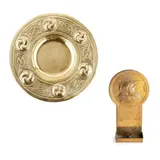 Margaret Gilmour, GLASGOW SCHOOL BRASS WALL SCONCE, CIRCA 1910, 1910, together with a GLASGOW SCHOOL CELTIC REVIVAL BRASS CHARGER