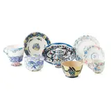 Jessie M. King, GROUP OF HAND-PAINTED POTTERY, CIRCA 1940