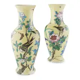 Théodore Deck, PAIR OF FRENCH AESTHETIC MOVEMENT FAÏENCE BALUSTER VASES, CIRCA 1880, 1880