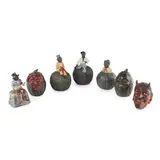 Johann Maresch, SEVEN AUSTRIAN POLYCHROME DECORATED TOBACCO JARS, CIRCA 1900, 1900
