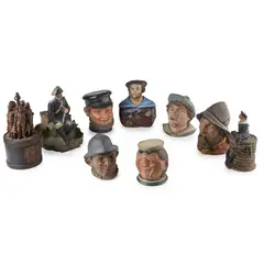 Johann Maresch, GROUP OF COVERED TOBACCO JARS, OF NAUTICAL INTEREST, CIRCA 1900, 1900