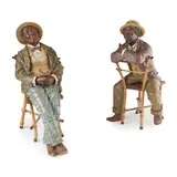 Johann Maresch, TWO POLYCHROME-DECORATED TERRACOTTA FIGURES, CIRCA 1900, 1900