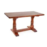ARTS & CRAFTS OAK REFECTORY TABLE, CIRCA 1950 by Robert 'Mouseman' Thompson, 1950, sold Apr 2020