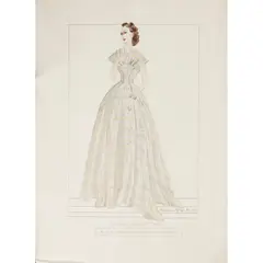 Norman Hartnell, GROUP OF ROYAL FASHION DESIGNS, 1950S
