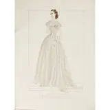 Norman Hartnell, GROUP OF ROYAL FASHION DESIGNS, 1950S