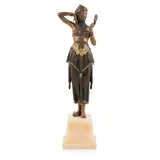 Demetre H. Chiparus, 'WOMAN WITH MIRROR' BRONZE FIGURE, CIRCA 1920
