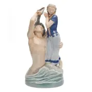 Royal Copenhagen, Porcelain, Agete and the Merman, Large porcelain figure, merman embracing young woman