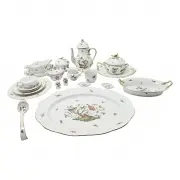 Herend, Rothschild Birds Porcelain Dinner Service.