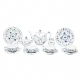 Royal Copenhagen, Blue Fluted Porcelain Tea Set.