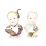 Porcelain Busts of Prince Princess de Bourbon by Meissen, sold Oct 2023