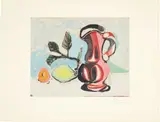 Pablo Picasso, Nature morte au citron et pichet rouge (Still Life with Lemon and Red Pitcher), 1964, Aquatint in colors, on Rives BFK paper, with full margins, the colors fresh