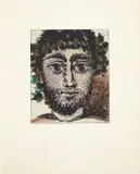 Pablo Picasso, Tête de faune (Head of a Faun), 1960, Aquatint in colors, on wove paper, with full margins, the colors fresh