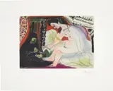Pablo Picasso, Bethsabée (Bathsheba), 1966, Aquatint in colors, on Rives BFK paper, with full margins, the colors fresh
