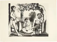 Bacchanale by Pablo Picasso, 1955, etching and aquatint in colors on BFK Rives, offered Apr 2017