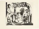 Pablo Picasso, Bacchanale, 1955, etching and aquatint on Richard de Bas
