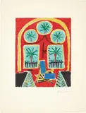 Pablo Picasso, La Californie (Intérieur rouge) (La Californie - Red Interior), 1959-60, Aquatint in colors, on Rives BFK paper, with full margins, the colors fresh