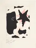Georges Braque, Tête en profil et l'étoile, for Nouvelles sculptures et plaques gravées (Head in Profile and Star, from New Sculptures and Engraved Plaques)
