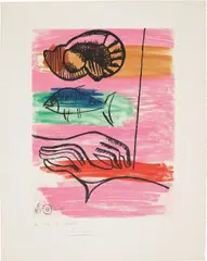 Unité: plate 6 by Le Corbusier, 1963, Etching and aquatint in colors, on Rives BFK paper, with full margins, sold Apr 2017