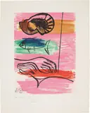 Le Corbusier, Unité: plate 6, 1963, Etching and aquatint in colors, on Rives BFK paper, with full margins