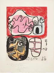 Unité: plate 10 by Le Corbusier, 1963, Etching and aquatint in colors, on Rives BFK paper, with full margins, sold Apr 2017