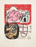 Le Corbusier, Unité: plate 10, 1963, Etching and aquatint in colors, on Rives BFK paper, with full margins