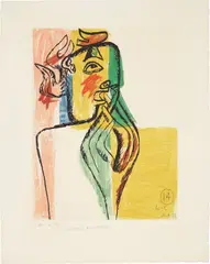Unité: plate 14 by Le Corbusier, 1963, Etching and aquatint in colors, on Rives BFK paper, with full margins, sold Apr 2017