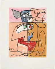 Unité: plate 2 by Le Corbusier, 1963, Etching and aquatint in colors, on Rives BFK paper, with full margins, sold Apr 2017