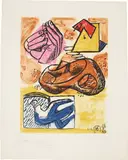 Le Corbusier, Unité: plate 16, 1963, Etching and aquatint in colors, on Rives BFK paper, with full margins