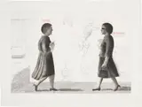David Hockney, Homage to Michelangelo, from Omaggio a Michelangelo, 1975, Etching and aquatint in black and red, on Rives BFK paper, with full margins