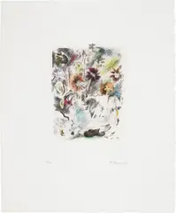 Multi-coloured flower-piece by Richard Hamilton, 1974, Aquatint in colors, on Rives BFK paper, with full margins, sold Apr 2017