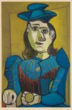 Dora Maar (Femme assise) (Dora Maar - Seated Woman) by Pablo Picasso, 1955, Lithograph in colors, on Rives BFK paper, with full margins, sold Apr 2017