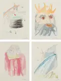Our Historical Heritage by Salvador Dalí, 1975, The complete set of 11 etchings with pochoir in color, on Arches paper, with full margins, contained in the original blu, offered Apr 2017