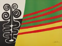 Violon by Alexander Calder, 1960, Lithograph in colors, on wove paper, the full sheet, sold Apr 2017
