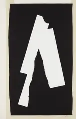 Black Sounds by Robert Motherwell, 1984, Lithograph and relief print with collage, on Arches Cover and Tyler Graphics Ltd. (TGL) handmade paper, the full sheet, sold Apr 2017