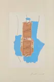 Djarum by Robert Motherwell, 1975, Lithograph, screenprint and collage in colors with hand-coloring, on tan HMP paper to Arches Cover paper, with full marg, sold Apr 2017