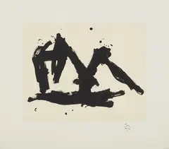Stephen's Iron Crown Etched by Robert Motherwell, 1982, Etching and aquatint in cream and black, on German Etching paper, with full margins, sold Apr 2017