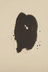 Mirror I by Robert Motherwell, 1989, Lithograph in colors, on dark oatmeal Bemboka paper, with full margins, sold Apr 2017