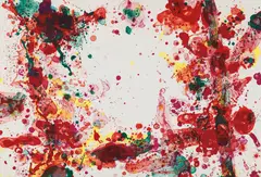Yunan by Sam Francis, 1971, Lithograph in colors, on Arjomari paper, the full sheet, sold Apr 2017