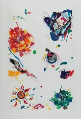 Untitled by Sam Francis, 1988, Aquatint in colors (with 3 individual plates), on Rives BFK paper, with full margins, sold Apr 2017