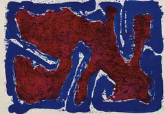 Serpent on the Stone by Sam Francis, 1960, Lithograph in colors, on Rives BFK paper, the full sheet, offered Apr 2017
