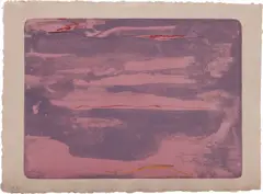 Dream Walk by Helen Frankenthaler, 1977, Lithograph in colors, on mauve HMP handmade paper, with full margins, sold Apr 2017