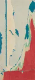 Jacques de la Villeglé, Décollage, 1964, Paper collage in colors, on wood, mounted in open face aluminum backing and frame (as issued)