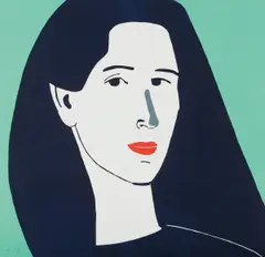 Diana by Alex Katz, 2014, Linocut in colors, on Rives paper, the full sheet, sold Apr 2017
