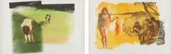 Rays; and Dog by Eric Fischl, 1989, Two aquatints in colors, on wove paper, with full margins, sold Apr 2017
