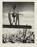 Samuel Margolies, Builders of Babylon, 1937, Etching and aquatint, on wove paper, with margins, a fine impression