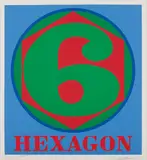 Robert Indiana, Hexagon, from Polygons, 1975, Screenprint in colors, on Arches 88 paper, with full margins